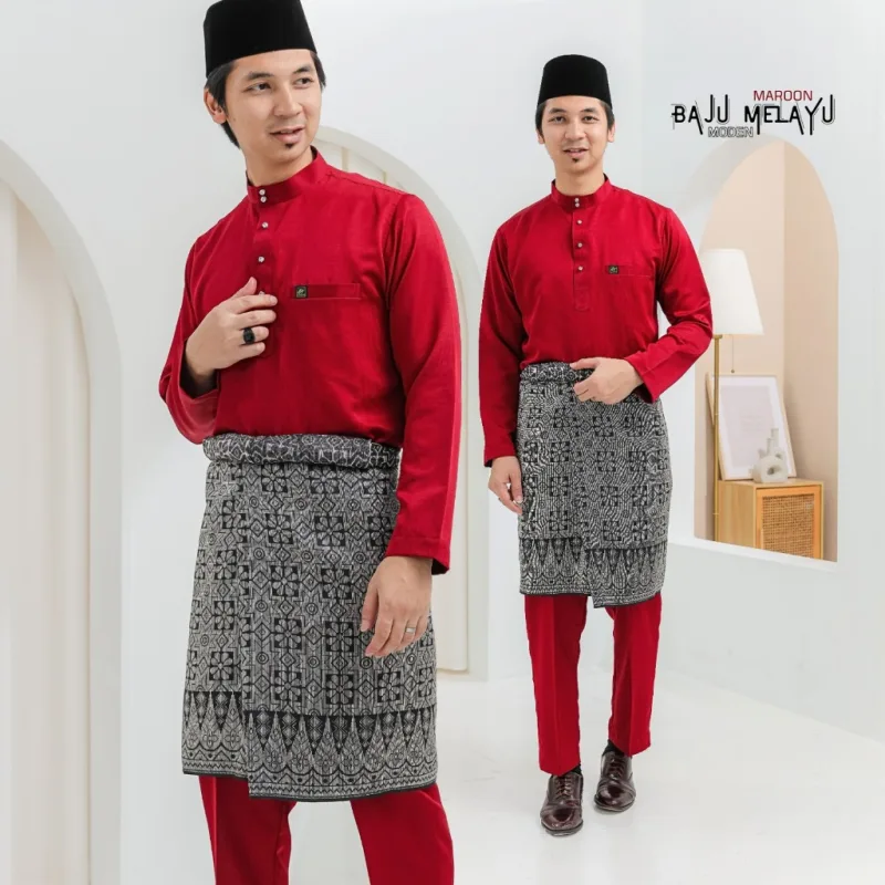 Baju Melayu Moden + Sampin IN 12 COLOUR I Baju Melayu Moden I Raya 2024 By Moff Collection thumbnail 4