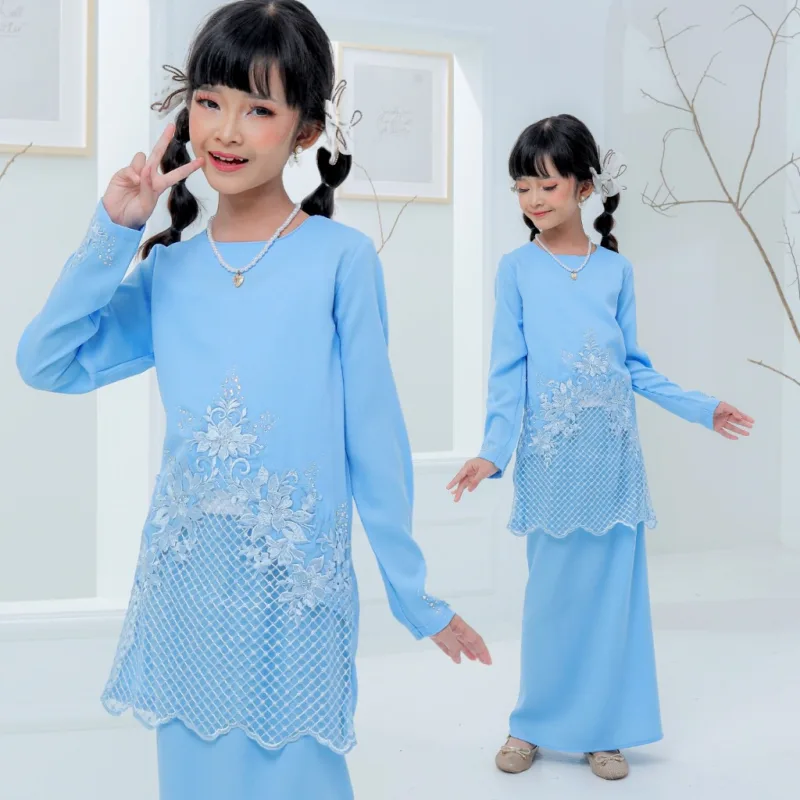 Kurung Moden Belvana Kids in 6 Colour I New Design I Kurung Moden I Raya 2024 By Moff Collection thumbnail 3