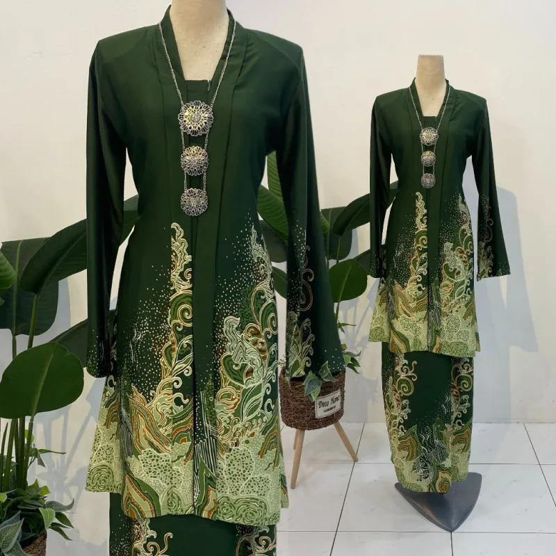BAJU KEBARUNG BATIK BAKAWALI CORAK BATIK | BATIK MALAYSIA | CORAK BATIK PRINTED thumbnail 4