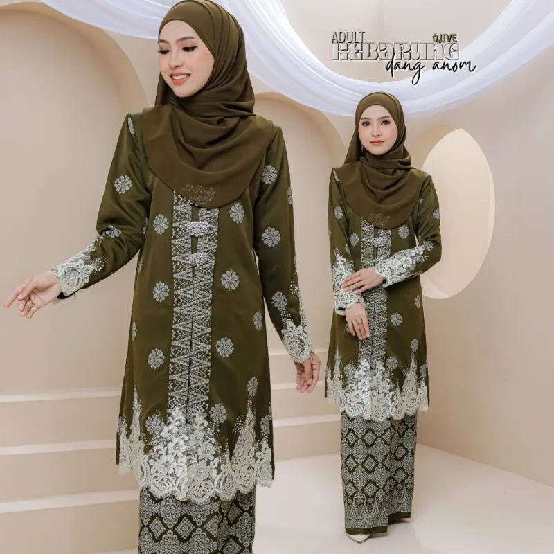 Set Family Kebarung Dang Anom In Olive Green I Set Family I Raya 2026 by Moff Collection thumbnail 2