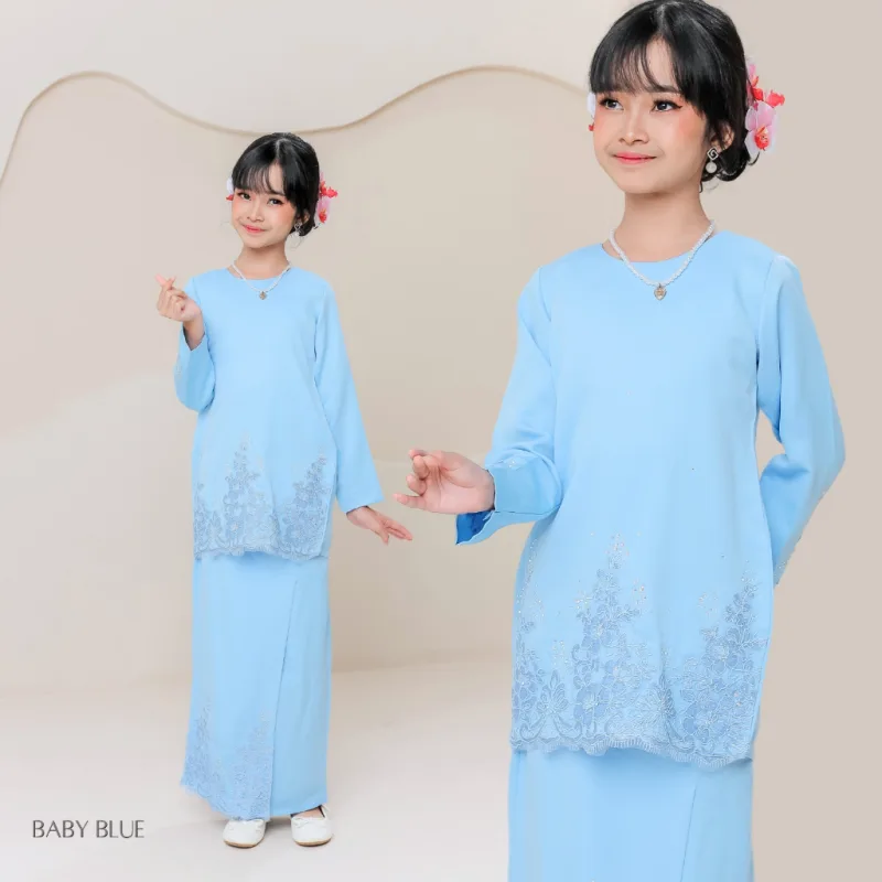 Set Family KURUNG MODEN DAMARA IN BABY BLUE I KURUNG Moden I Ayah Anak I Ibu I Moden I Set Family By Moff2u thumbnail 4