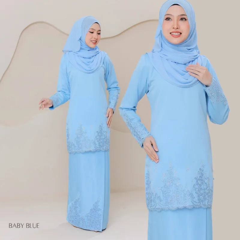 Set Family KURUNG MODEN DAMARA IN BABY BLUE I KURUNG Moden I Ayah Anak I Ibu I Moden I Set Family By Moff2u thumbnail 2