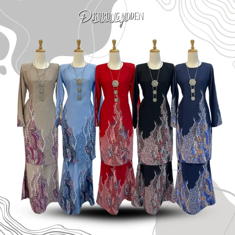 Kurung Moden Batik Dewwy IN 5 colour by Moff2u I Batik Moden I Batik Malaysia I Batik Printed