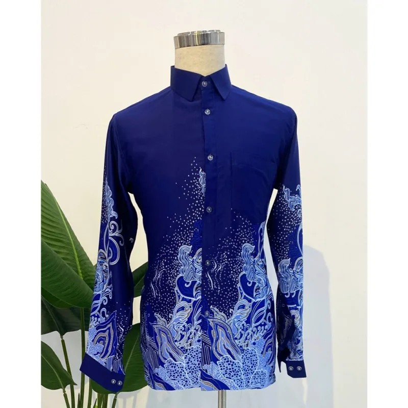 KEMEJA BAKAWALI CORAK BATIK | BATIK MALAYSIA | CORAK BATIK PRINTED | MATERIAL SELESA | PROMOSI HARGA RENDAH thumbnail 4