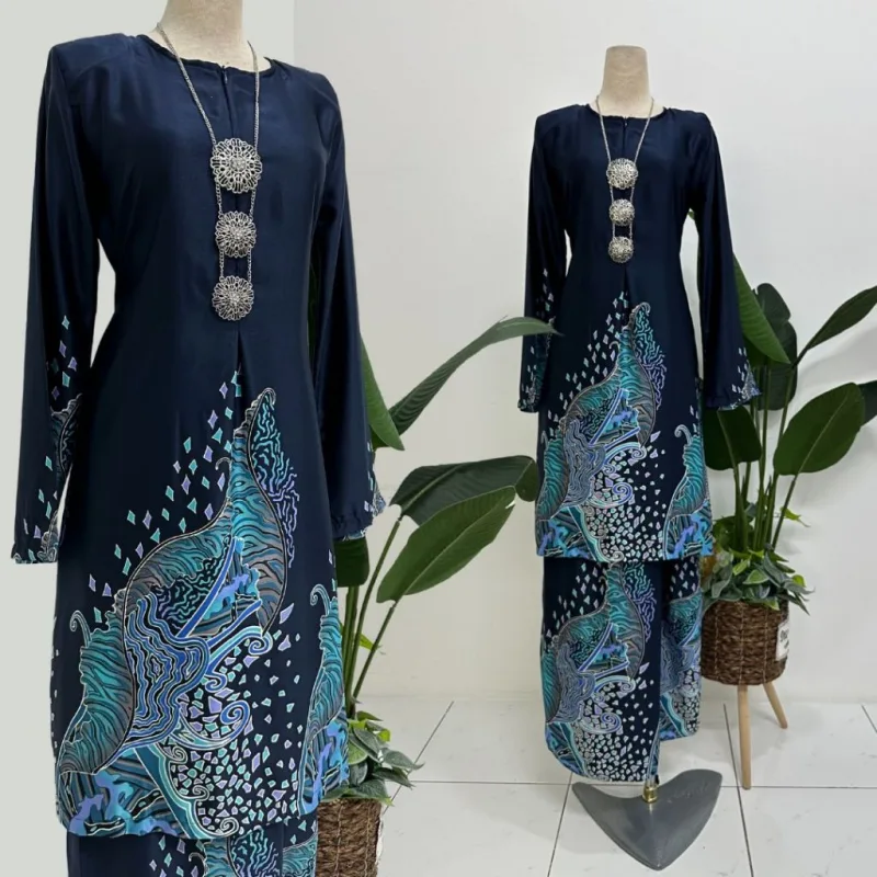 KURUNG MODEN AKSARA CORAK BATIK | BATIK MALAYSIA | CORAK BATIK PRINTED | MATERIAL SELESA | PROMOSI HARGA RENDAH thumbnail 3