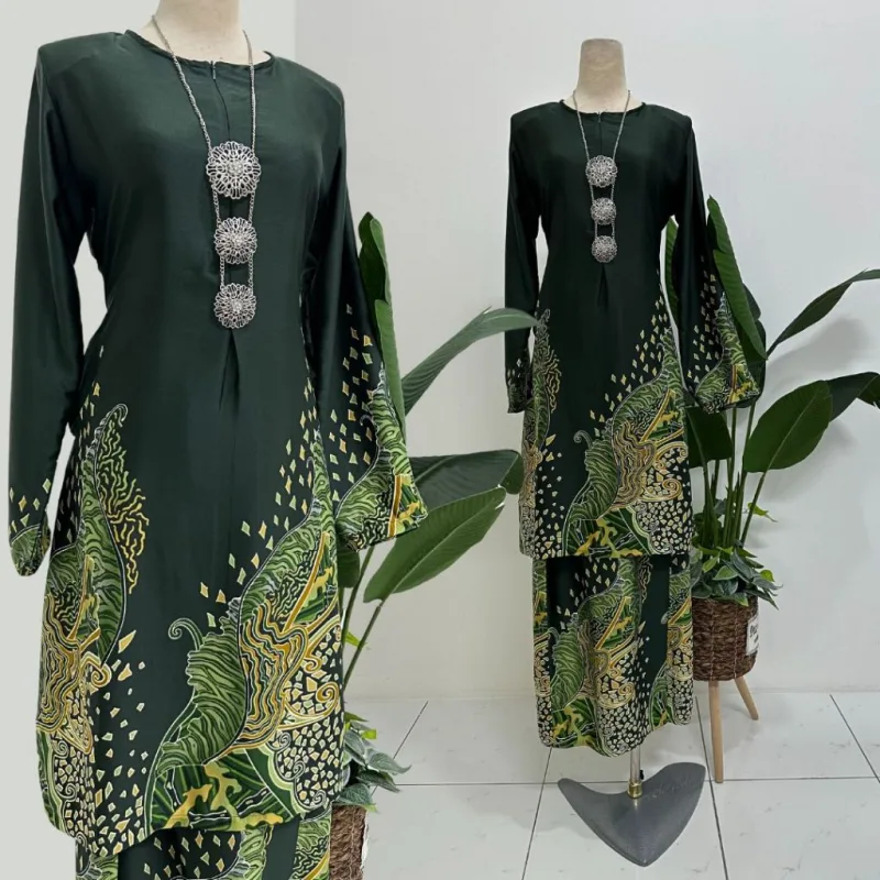 KURUNG MODEN AKSARA CORAK BATIK | BATIK MALAYSIA | CORAK BATIK PRINTED | MATERIAL SELESA | PROMOSI HARGA RENDAH thumbnail 4