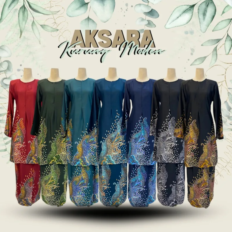 KURUNG MODEN AKSARA CORAK BATIK | BATIK MALAYSIA | CORAK BATIK PRINTED | MATERIAL SELESA | PROMOSI HARGA RENDAH
