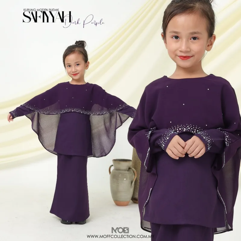 NEW DESIGN !! Kurung Moden Safiyyah Kids IN 5 COLOUR I Dinner I Tunang By Moff2U thumbnail 3