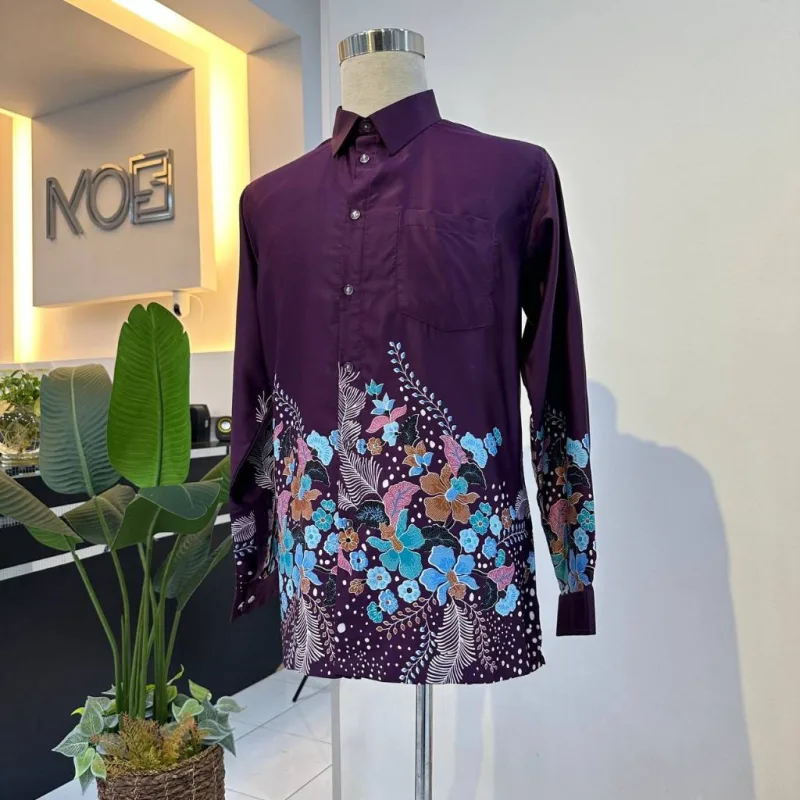NEW DESIGN !!! KEMEJA CORAK BATIK AMEENAH | STOCK LIMIT | CORAK BATIK MALAYSIA | BATIK CANTIK thumbnail 4