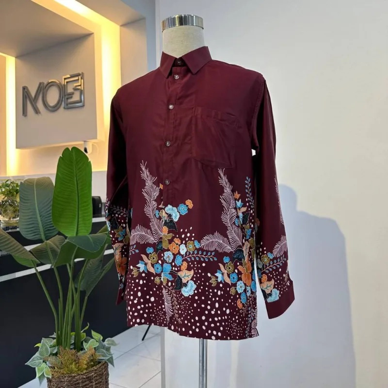 NEW DESIGN !!! KEMEJA CORAK BATIK AMEENAH | STOCK LIMIT | CORAK BATIK MALAYSIA | BATIK CANTIK thumbnail 5