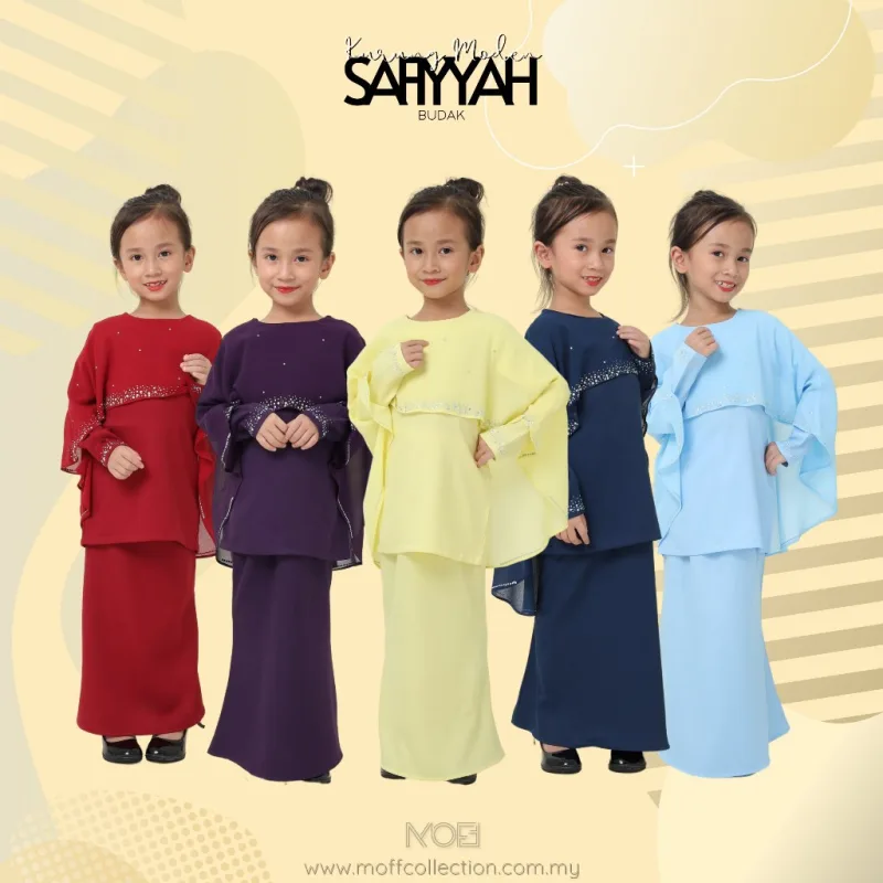 NEW DESIGN !! Kurung Moden Safiyyah Mom & Kids IN 5 COLOUR I Dinner I Tunang By Moff2U thumbnail 2