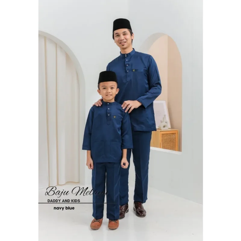 Set Family KEBARUNG IN NAVY BLUE I KEBARUNG Moden I Ayah Anak I Ibu I Moden I Set Family By Moff2u thumbnail 3