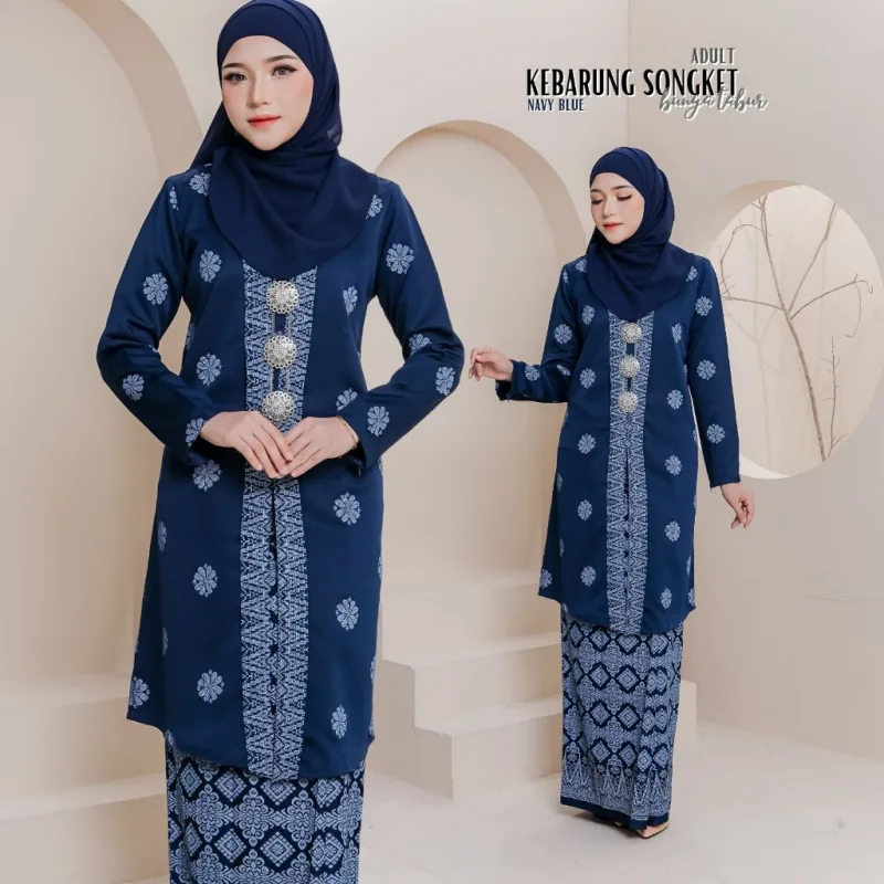 Set Family KEBARUNG IN NAVY BLUE I KEBARUNG Moden I Ayah Anak I Ibu I Moden I Set Family By Moff2u thumbnail 2