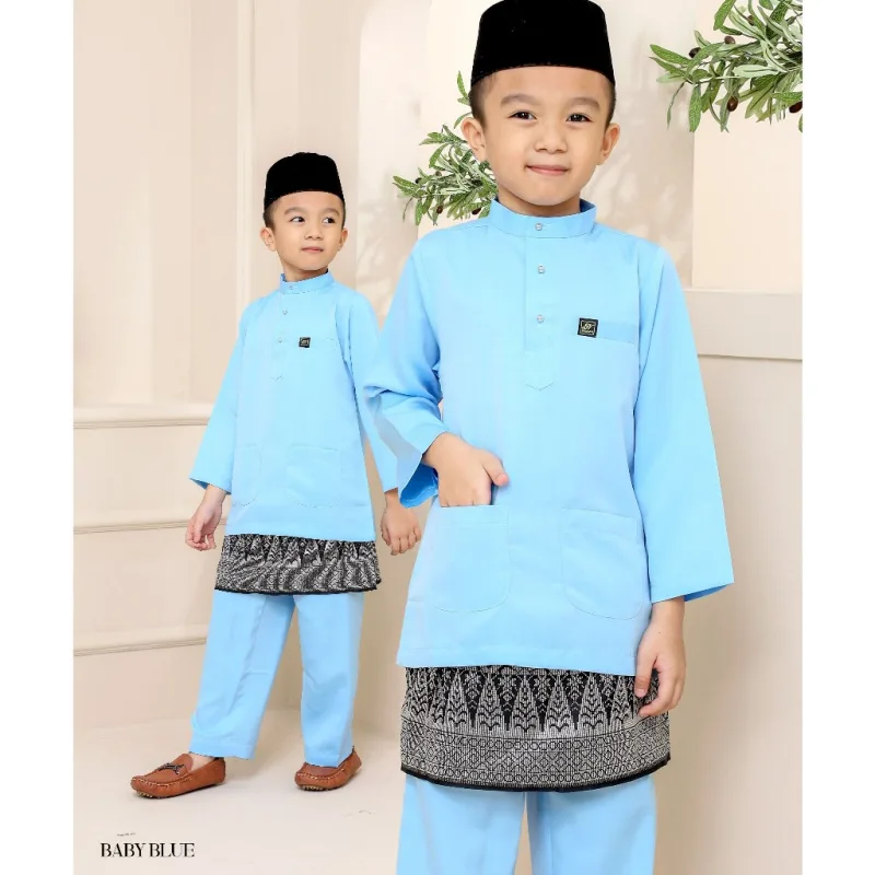 Set Family Kurung Moden Safiyyah In BABY BLUE I Kurung Moden I Ayah Anak I Ibu I Moden I Set Family By Moff2u thumbnail 5