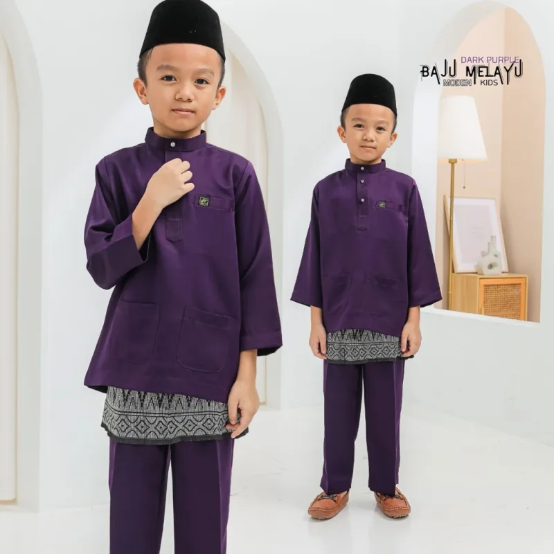 Baju Melayu Budak + Sampin In 10 colour I Baju Melayu Moden I Raya 2024 By Moff Collection thumbnail 3