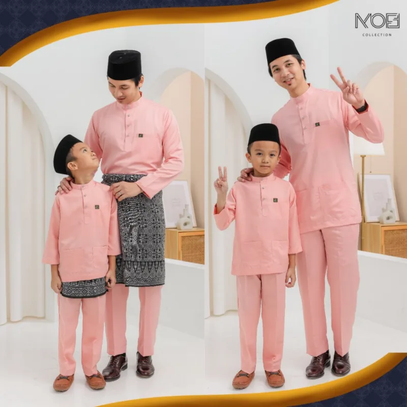 Set Family Kebarung Dang Anom In Peach Set Family I Raya 2026 by Moff Collection thumbnail 4