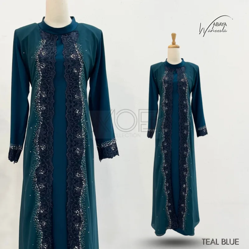 NEW ABAYA IN COLLECTION | ABAYA WAHEEDA TANPA SHAWL | IN 13 COLOUR thumbnail 2