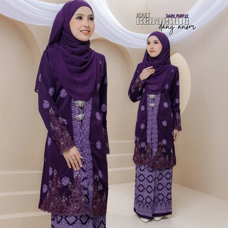 Set Family Kebarung Dang Anom In Dark Purple I Set Family I Raya 2026 by Moff Collection thumbnail 2