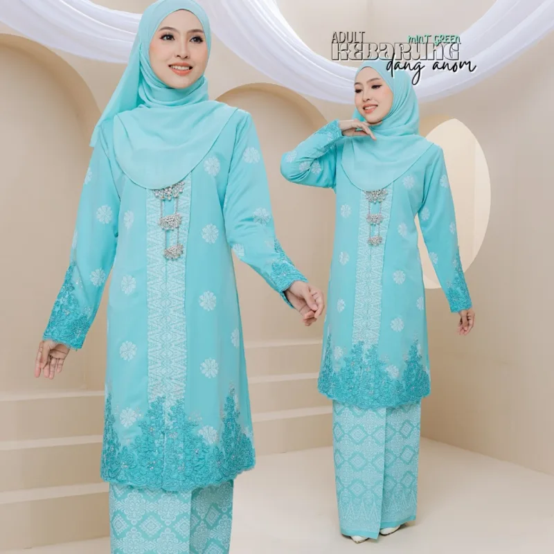 Set Family Kebarung Dang Anom In Mint Green I Set Family I Raya 2026 by Moff Collection thumbnail 2