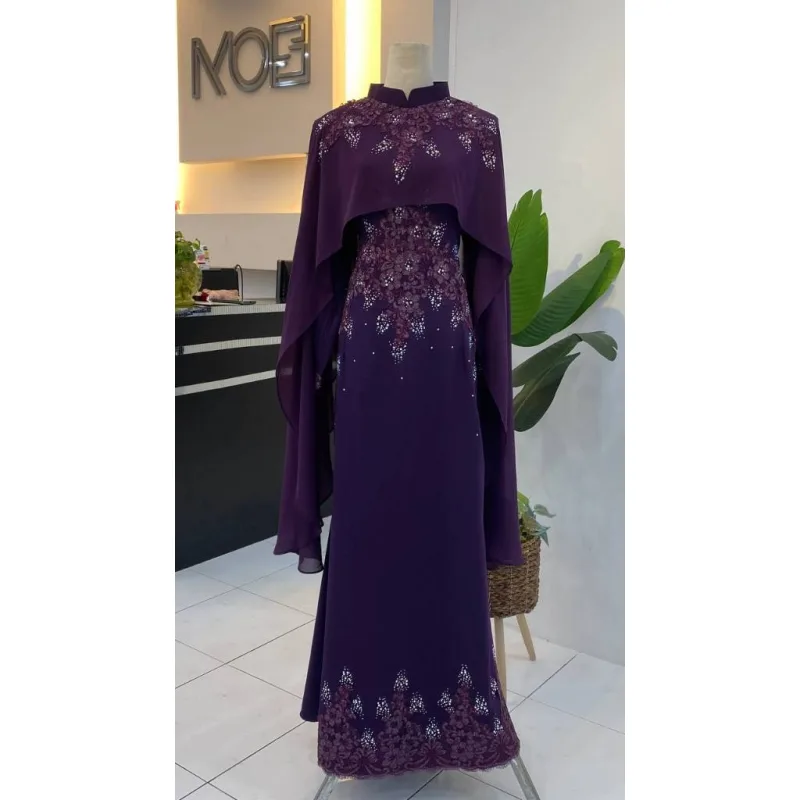 8 ITEM - 1 HARGA Bridal Set DRESS AFIYA IN DARK PURPLE | Nikah Kahwin |Tunang | BY MOFF2U