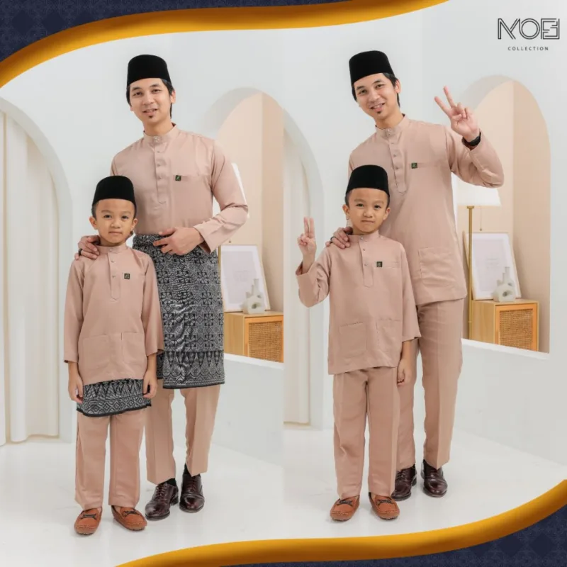 Set Family Belvana In Nude Champagne I Kurung Moden I Set Family I Raya 2026 By Moff Collection thumbnail 4