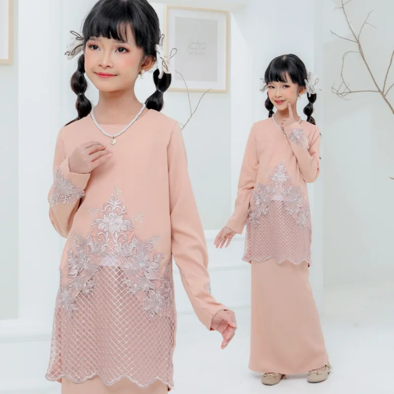 Set Family Belvana In Nude Champagne I Kurung Moden I Set Family I Raya 2026 By Moff Collection thumbnail 3