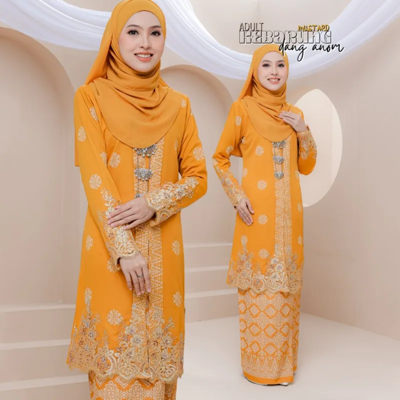 Set Family Kebarung Dang Anom In Mustard I Set Family I Raya 2026 by Moff Collection thumbnail 2