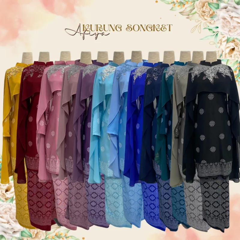 NEW DESIGN !! Kurung Songket Afiya IN 12 COLOUR I Dinner I Tunang By Moff2U