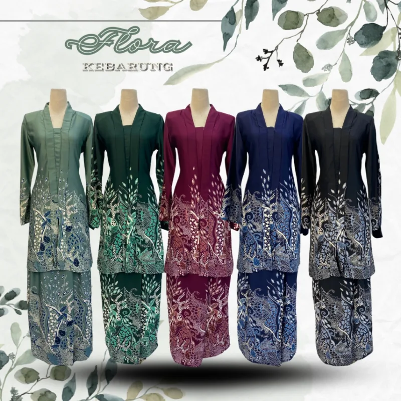 KEBARUNG MODEN FLORA CORAK BATIK | BATIK MALAYSIA | CORAK BATIK PRINTED | MATERIAL SELESA | PROMOSI HARGA RENDAH
