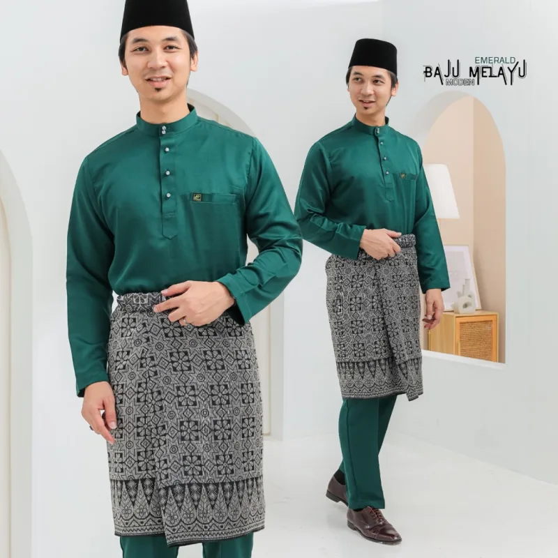 Set Family KEBARUNG IN EMERALD GREEN I KEBARUNG Moden I Ayah Anak I Ibu I Moden I Set Family By Moff2u thumbnail 5
