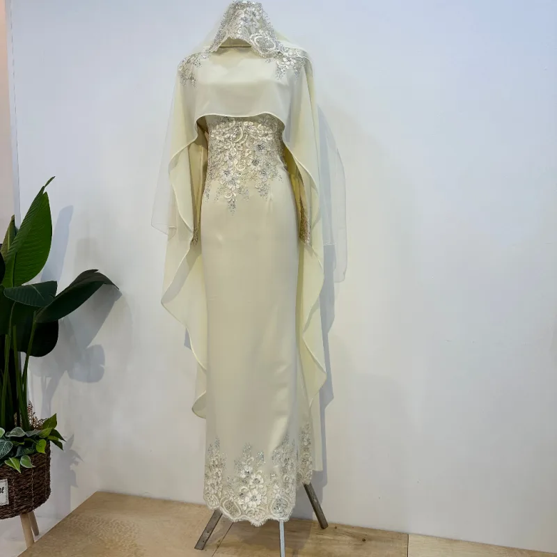 7 ITEM - 1 HARGA Bridal Set DRESS ASTIANA In CREAM| Nikah Kahwin |Tunang | BY MOFF2U thumbnail 3