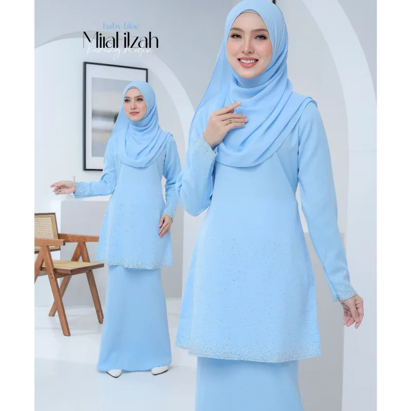 Moff Set Family BAJU Kurung Moden MIRA Filzah IN BABY BLUE I Dewasa | Budak by MOFF2U thumbnail 4