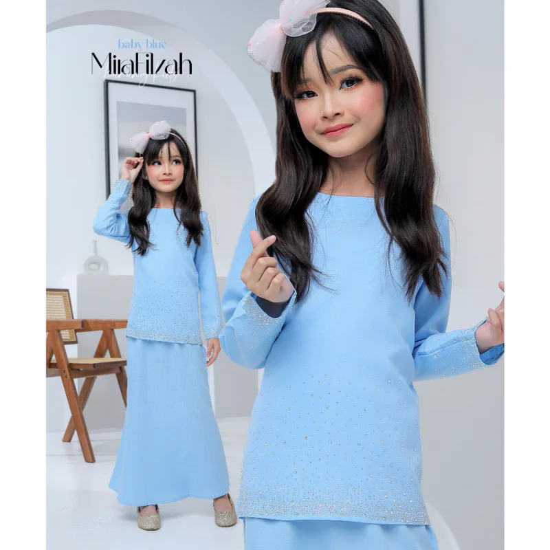 Moff Set Family BAJU Kurung Moden MIRA Filzah IN BABY BLUE I Dewasa | Budak by MOFF2U thumbnail 2