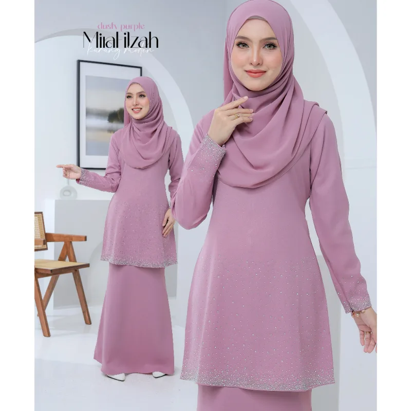 Moff Set Family BAJU Kurung Moden MIRA Filzah IN DUSTY PURPLE I Dewasa | Budak by MOFF2U thumbnail 2