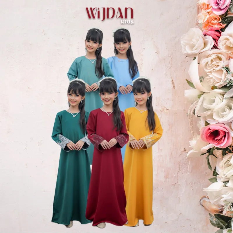 ABAYA WIJDAN NEW DESIGN FOR KIDS IN 5 COLOUR I ABAYA I KIDS BY MOFF2U
