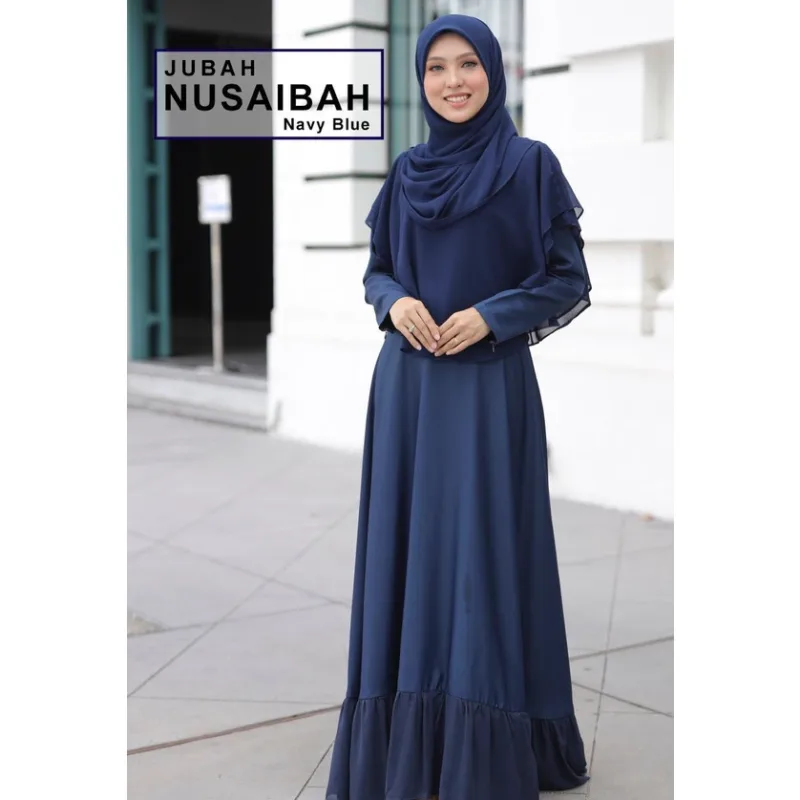 Set BAJU BAJU Nusaibah Jubah Plussize & Khimar Umairah | TUDUNG | BAJU DRESS BY MOFF COLLECTION thumbnail 4
