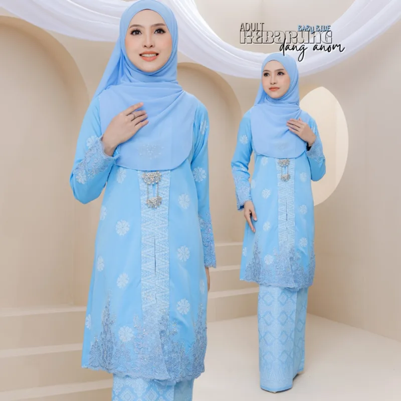Set Family Kebarung Dang Anom In Baby Blue Set Family I Raya 2026 by Moff Collection thumbnail 3