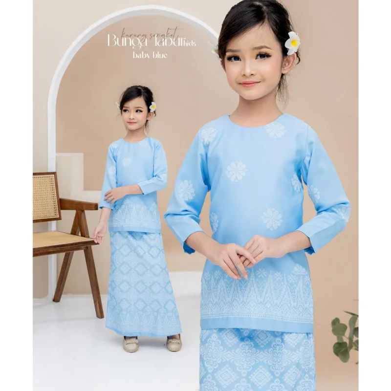 Set Family Songket Tabur In BABY BLUE I Kurung Moden I Ayah Anak I Ibu I Moden I Set Family By Moff2u thumbnail 2