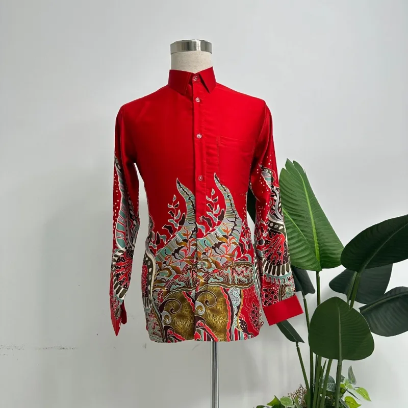 NEW DESIGN !!! KEMEJA CORAK BATIK DEANA | STOCK LIMIT | CORAK BATIK MALAYSIA | BATIK CANTIK thumbnail 4