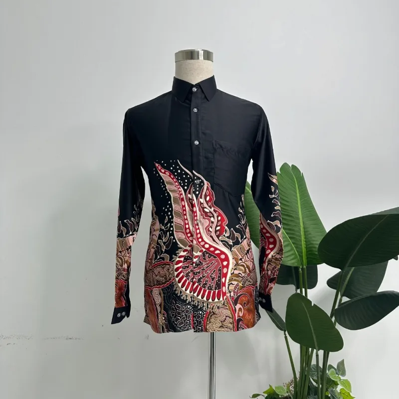 NEW DESIGN !!! KEMEJA CORAK BATIK DEANA | STOCK LIMIT | CORAK BATIK MALAYSIA | BATIK CANTIK thumbnail 3