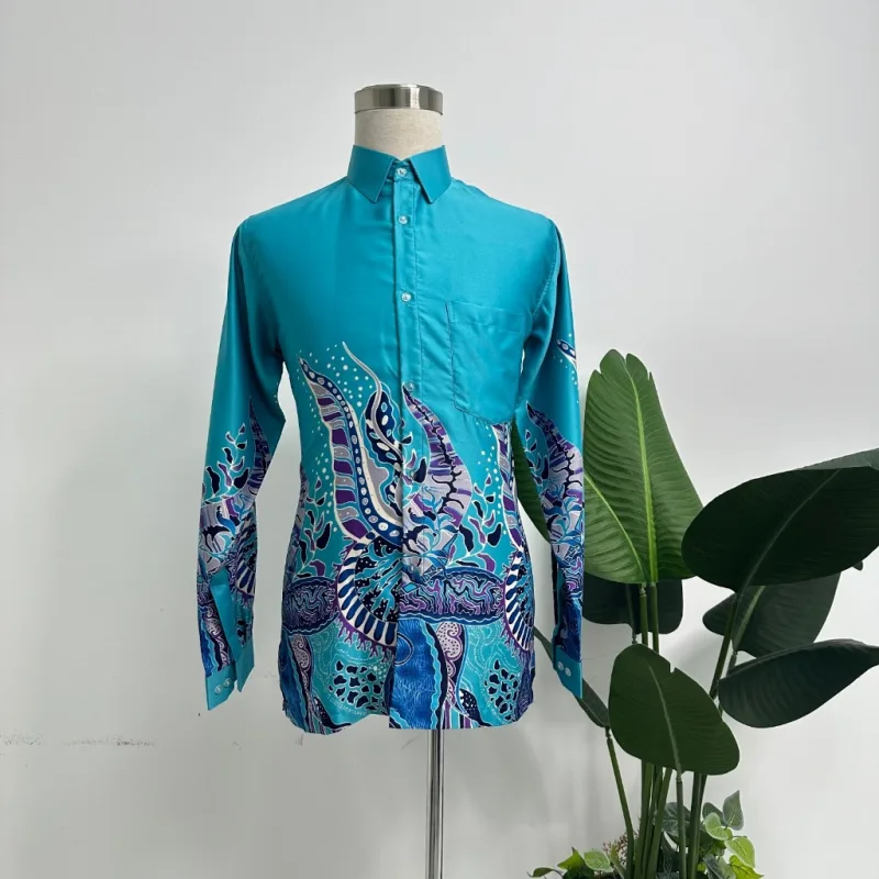 NEW DESIGN !!! KEMEJA CORAK BATIK DEANA | STOCK LIMIT | CORAK BATIK MALAYSIA | BATIK CANTIK thumbnail 5