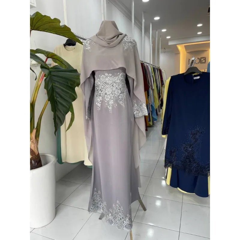 7 ITEM - 1 HARGA Bridal Set DRESS ASTIANA In GREY | Nikah Kahwin |Tunang | BY MOFF2U thumbnail 2