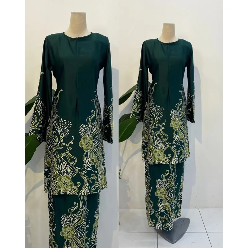 KURUNG MODEN KOTA BHARU CORAK BATIK | BATIK MALAYSIA | CORAK BATIK PRINTED | MATERIAL SELESA | PROMOSI HARGA RENDAH thumbnail 4