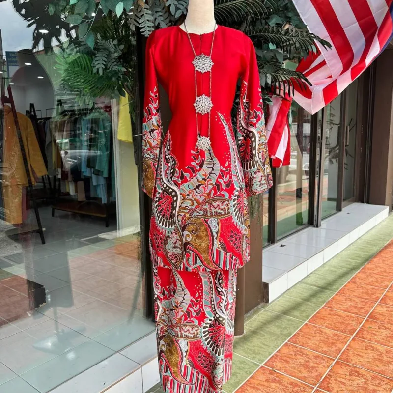 KURUNG MODEN DEANA BATIK CORAK BATIK PRINTED | MATERIAL SELESA | PROMOSI HARGA RENDAH Clot thumbnail 3
