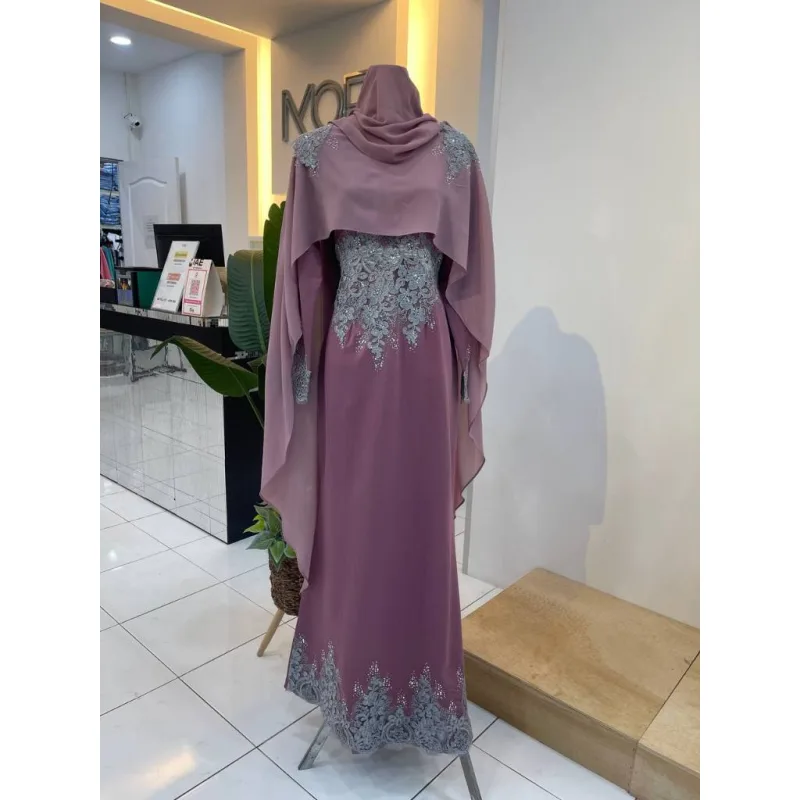 7 ITEM - 1 HARGA Bridal Set DRESS ASTIANA In DUSTY PURPLE | Nikah Kahwin |Tunang | BY MOFF2U thumbnail 2