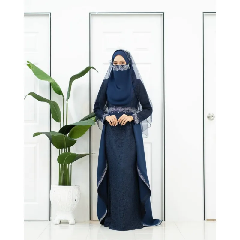 MOFF Bridal Set BAJU DRESS Lareenda PLUSSIZE IN 9 COLOUR | Nikah l Kahwin |Tunang | Kurung Moden thumbnail 4