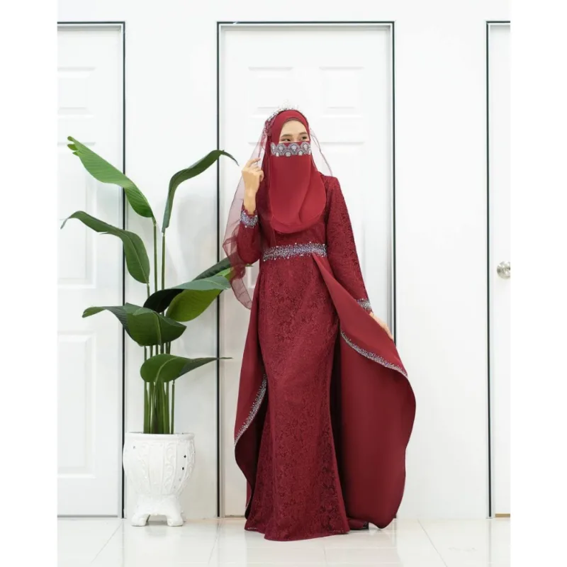 MOFF Bridal Set BAJU DRESS Lareenda PLUSSIZE IN 9 COLOUR | Nikah l Kahwin |Tunang | Kurung Moden thumbnail 3
