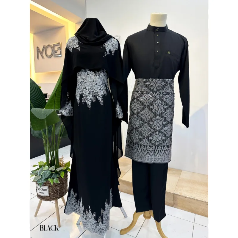 7 ITEM - 1 HARGA Bridal Set DRESS ASTIANA In BLACK | Nikah Kahwin |Tunang | BY MOFF2U