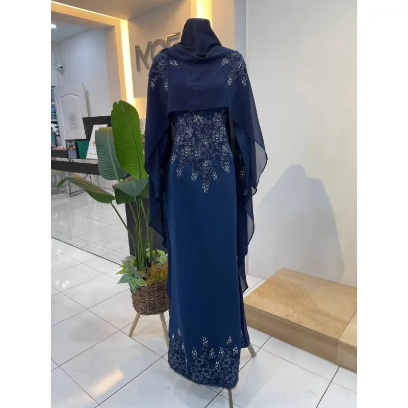 7 ITEM - 1 HARGA Bridal Set DRESS ASTIANA In NAVY BLUE | Nikah Kahwin |Tunang | BY MOFF2U thumbnail 2