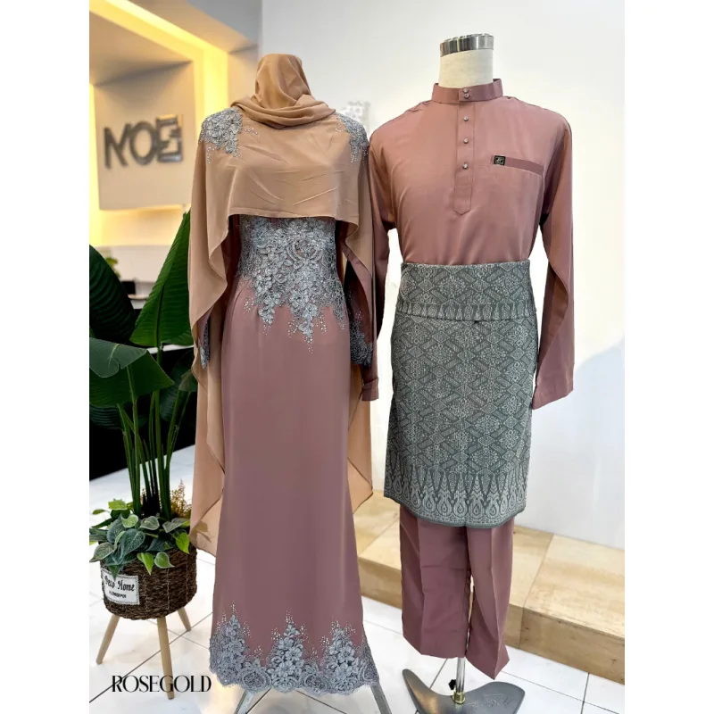 7 ITEM - 1 HARGA Bridal Set DRESS ASTIANA In ROSEGOLD | Nikah Kahwin |Tunang | BY MOFF2U